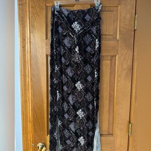 Double Slitted Maxi Skirt